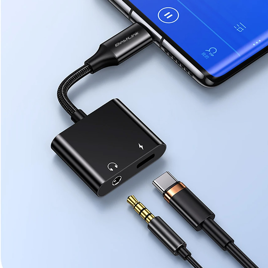 Adaptador USB C a USB C + audio 3,5mm - Imagen 2