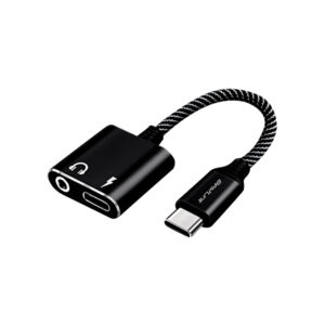 Adaptador USB C a USB C + audio 3,5mm