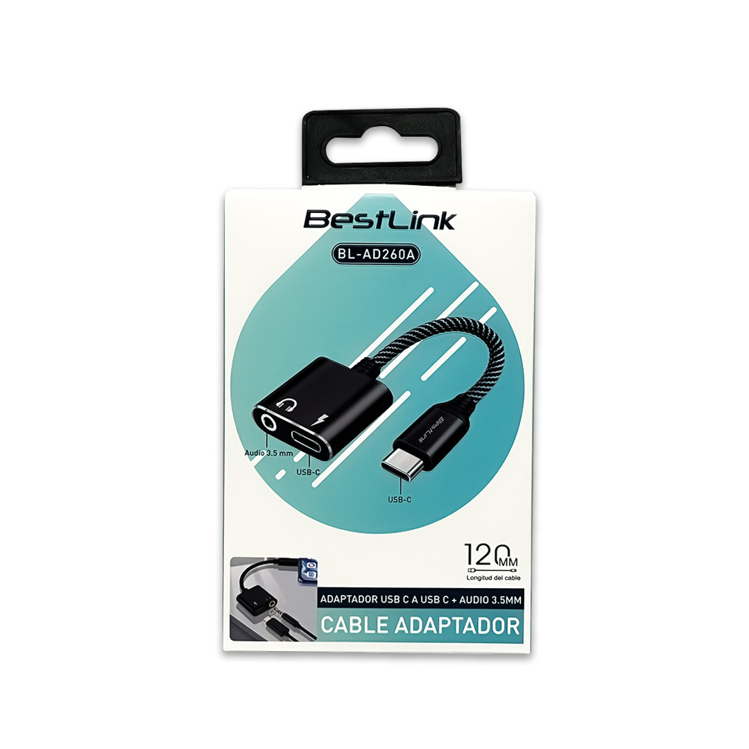 Adaptador USB C a USB C + audio 3,5mm - Imagen 3