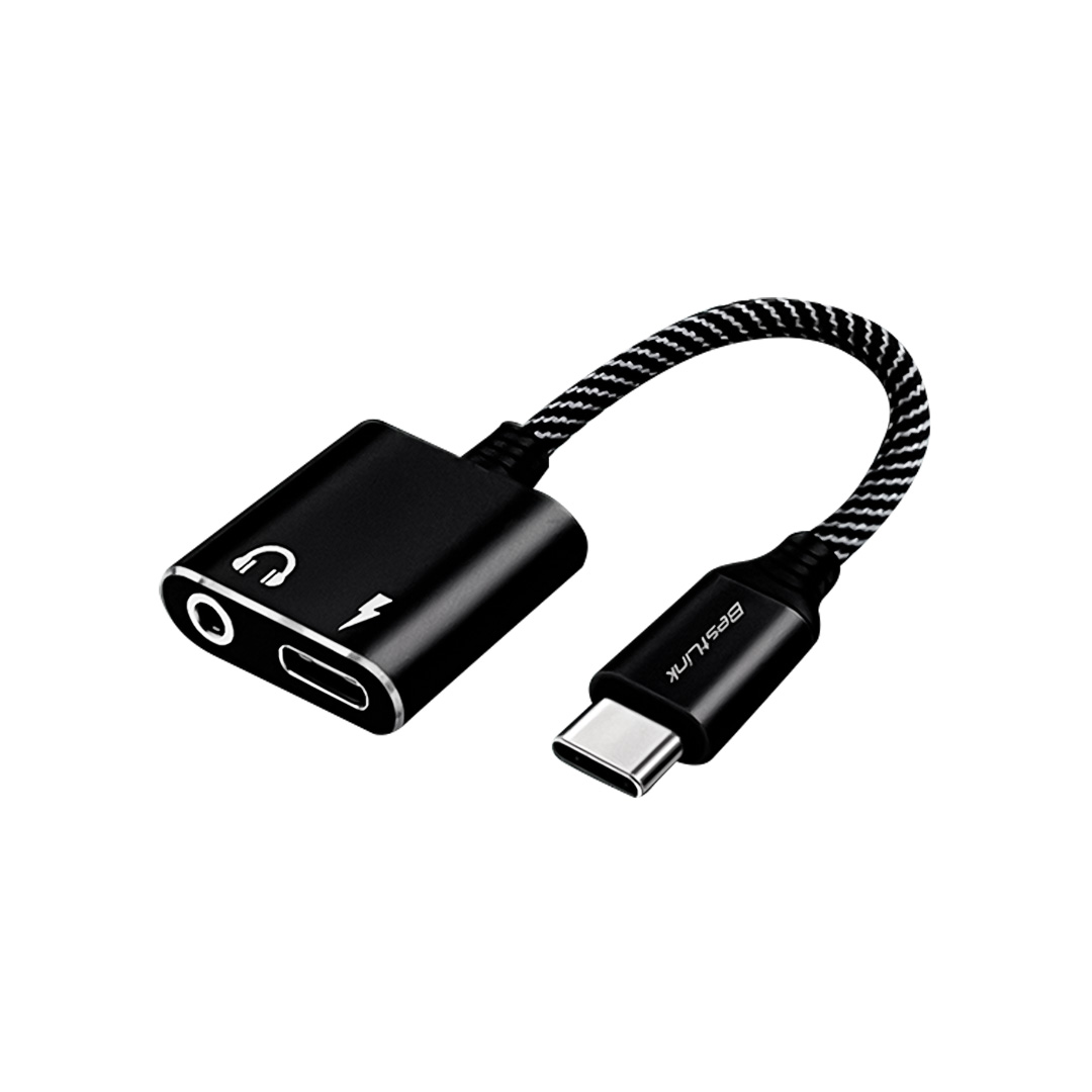 Adaptador USB C a USB C + audio 3,5mm