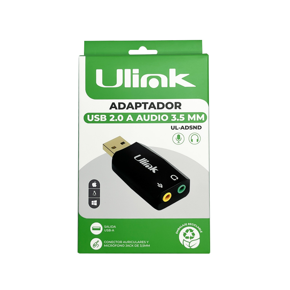 Adaptador USB 2.0 A Audio 3.5 mm - Imagen 2