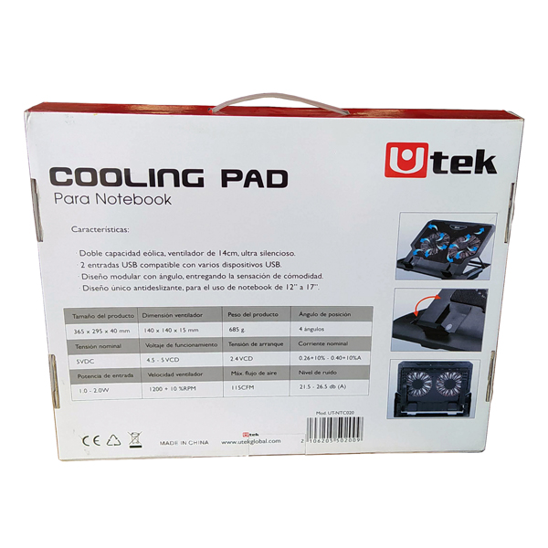 Cooler para notebook 12 -17″ Doble Ventilador - Imagen 6
