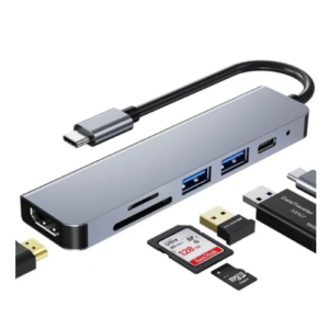 Hub Adaptador Usb-C 6 En 1