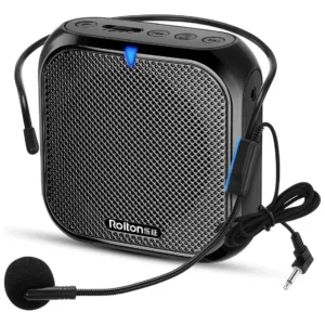 Amplificador De Voz Portátil Rolton, Megáfono Con Micrófono