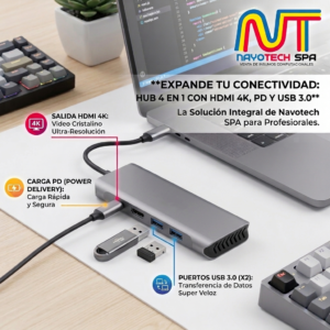 Adaptador Multipuerto USB C  4 en 1