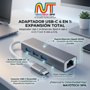Adaptador Multipuerto USB C 4 en 1