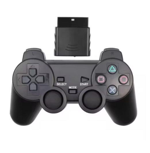 Mando Inalámbrico para Sony PS2/PS1 Negro - Imagen 2