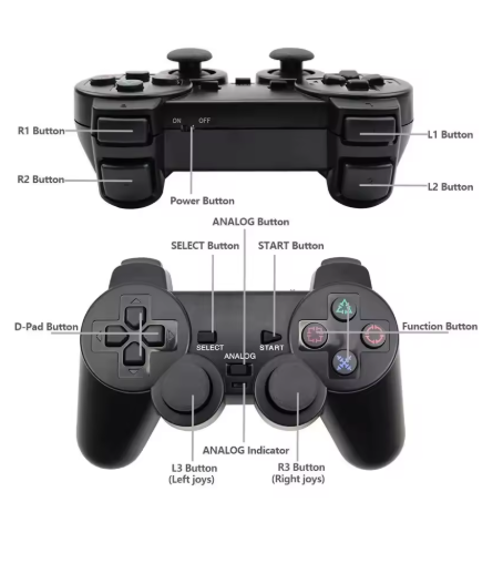 Mando Inalámbrico para Sony PS2/PS1 Negro - Imagen 3