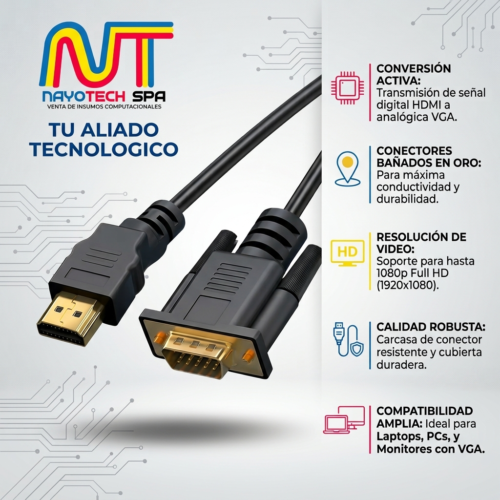 Cable HDMI a VGA